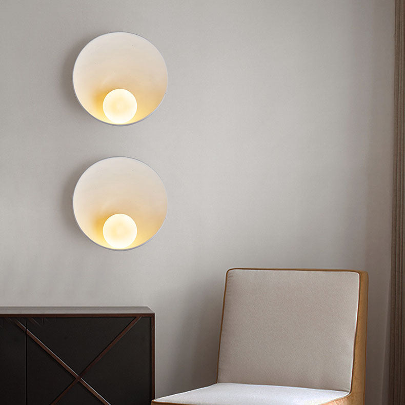 Contemporary Glass Round 1-Light Wall Sconce