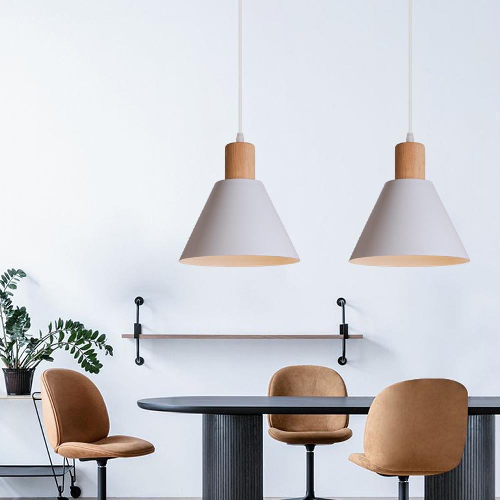 Nordic Wood Cone Pendant Light | 1-Light