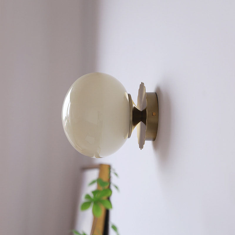Modern Minimal Glass Globe Wall Light | 1-Light
