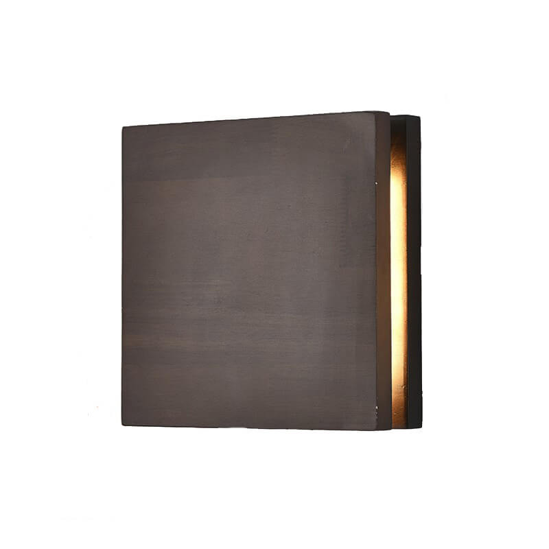 Japanese Wooden Square LED Wall Light | 1-Light