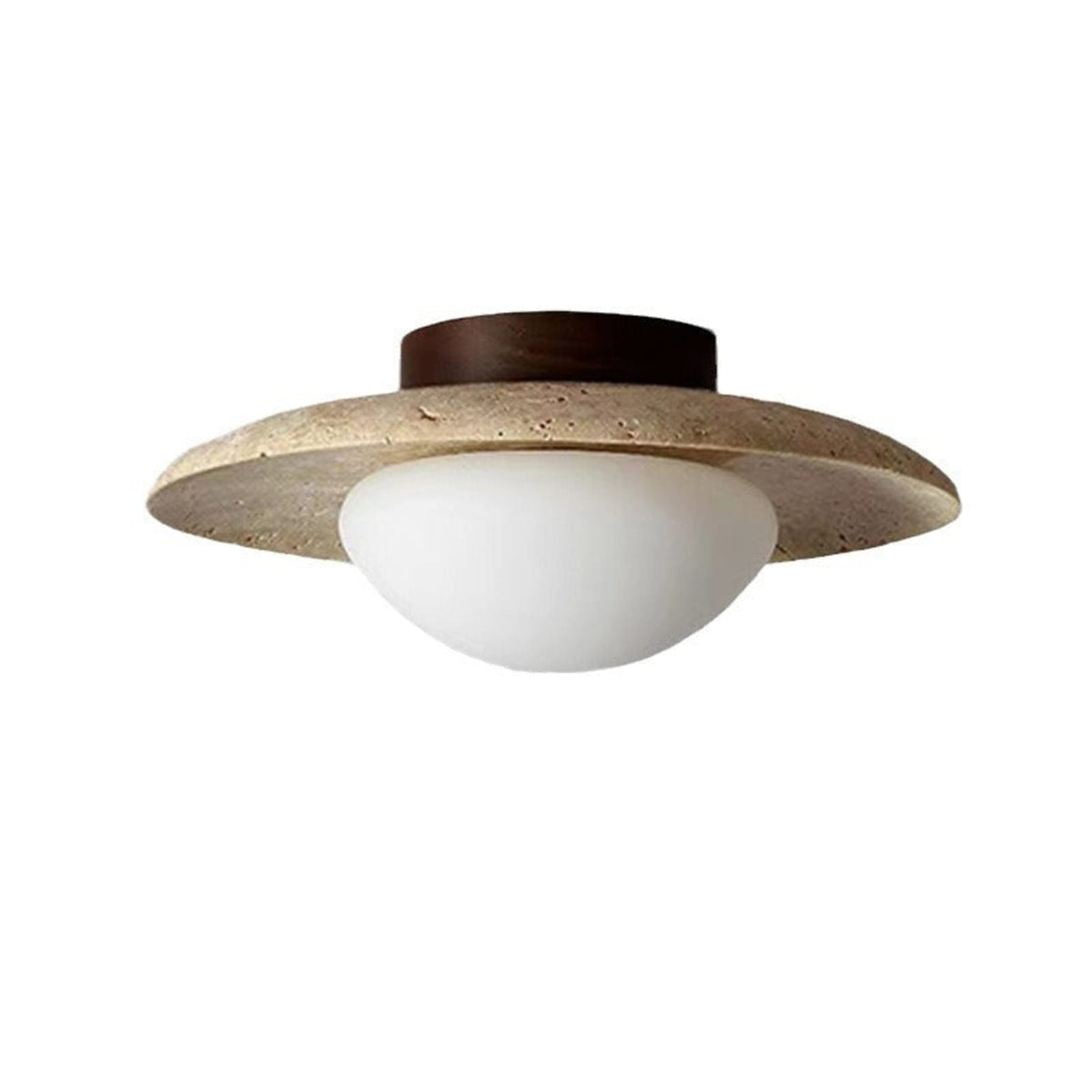 Modern Travertine Ceiling Light 1-Light