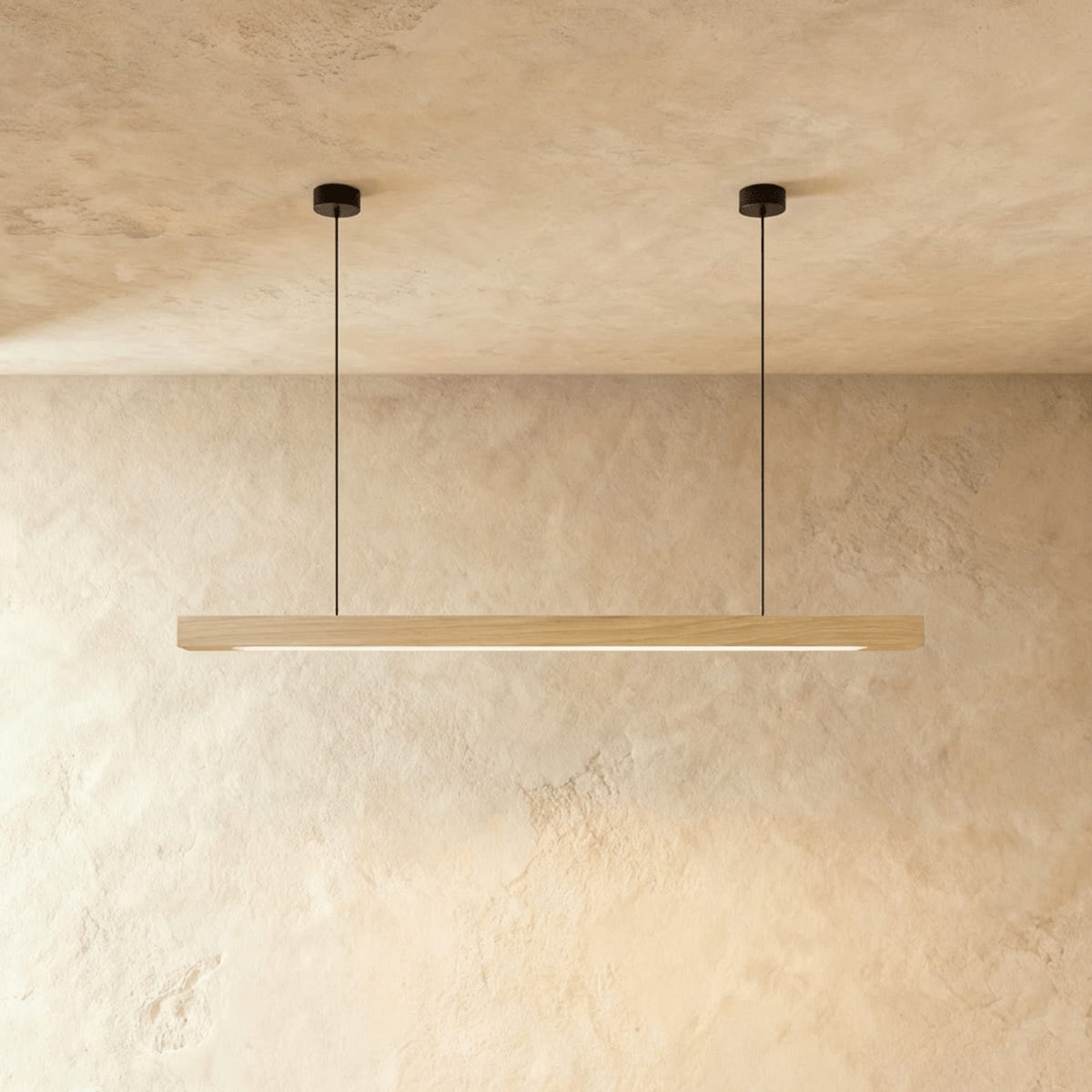 Minimalist Wood Daylight Pendant Light 1-Light