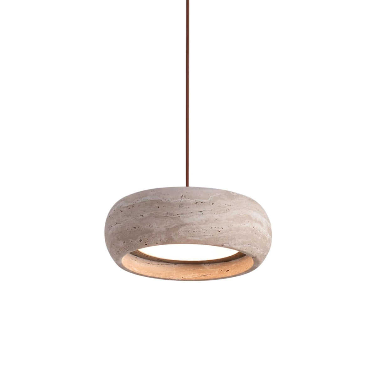 Modern Travertine Dimmable Remote Pendant Light