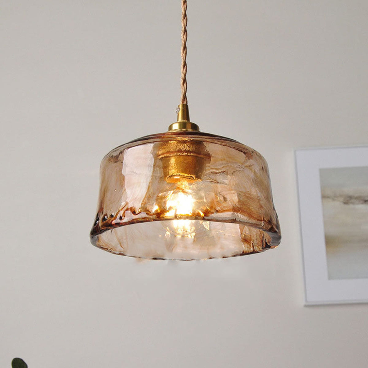 Modern Glass Pendant Light 1-Light