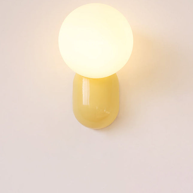 Contemporary Glass Globe Wall Light | 1-Light