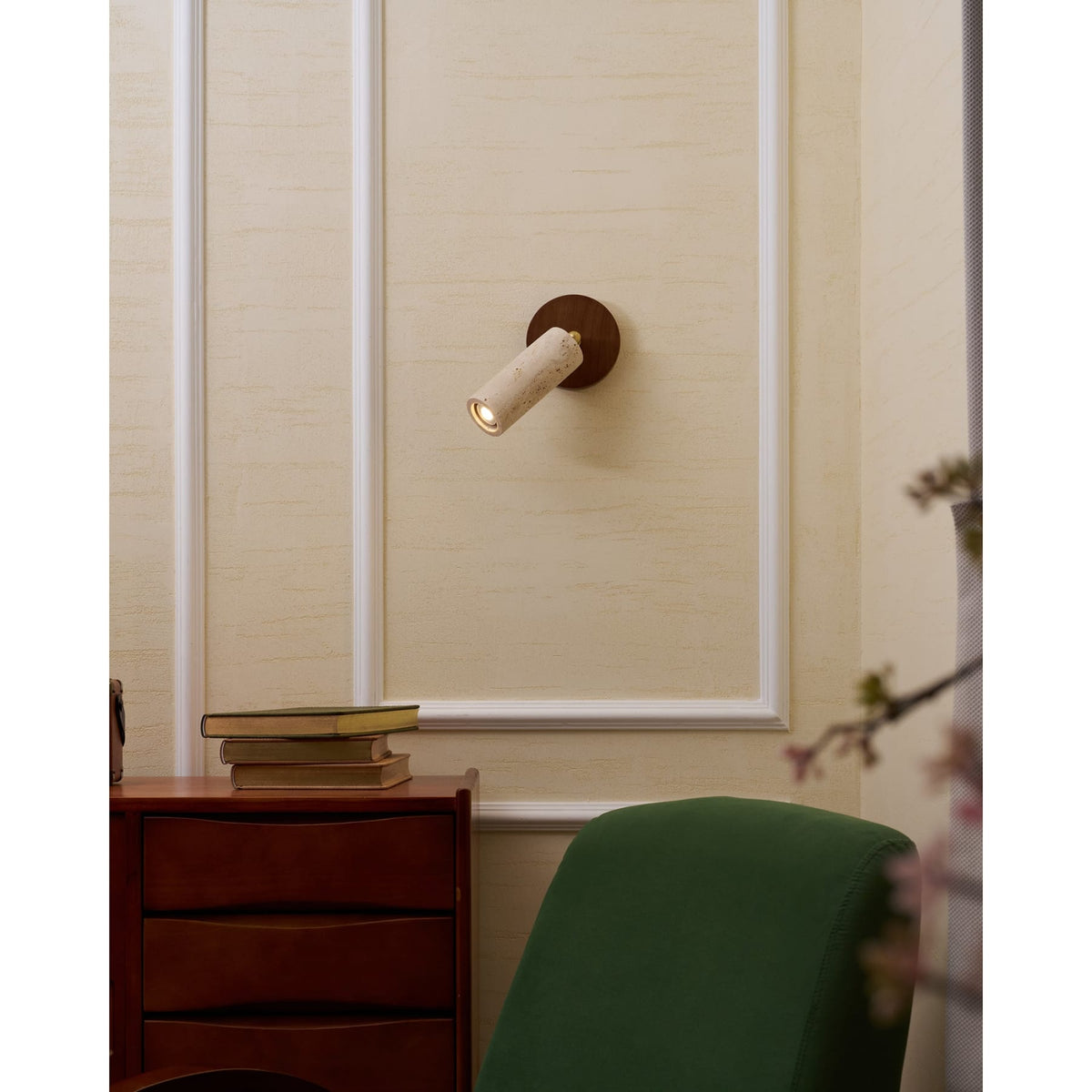 Modern Travertine Ø6.5 Wall Light 1-Light