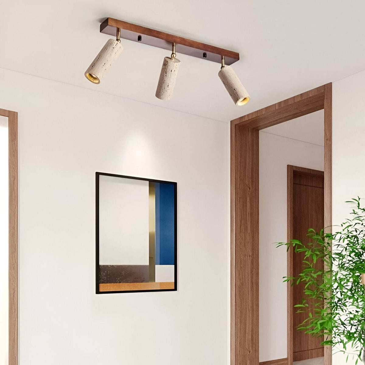 Modern Stone White Ceiling Light 1-Light