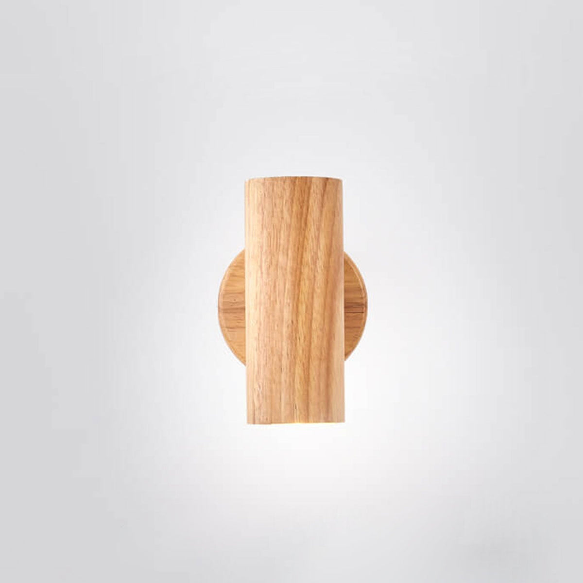 Contemporary Wooden Cylinder LED Wall Light | 1-Light