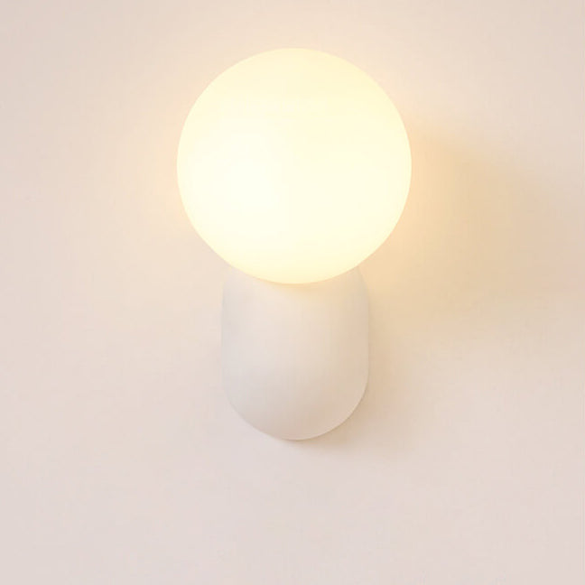 Contemporary Glass Globe Wall Light | 1-Light