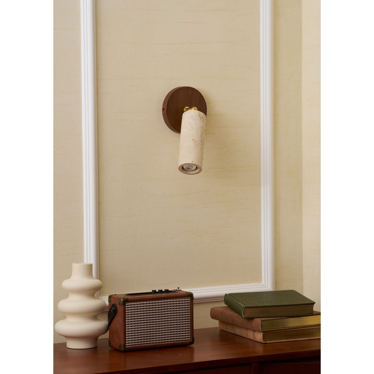 Modern Travertine Ø6.5 Wall Light 1-Light