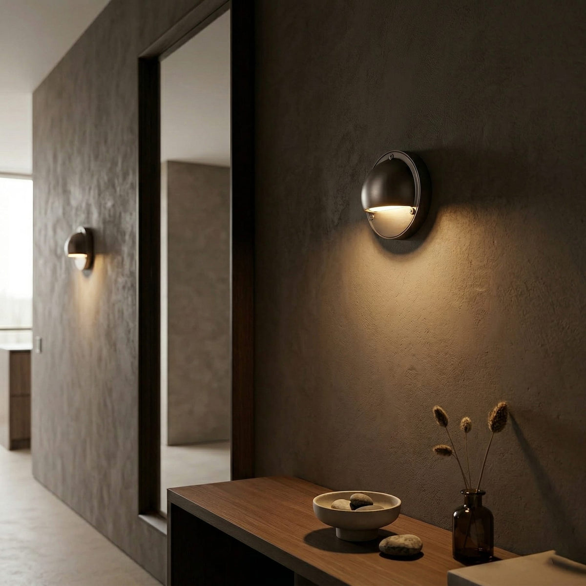 Modern Copper Dimmable Tri-Colour Wall Light 1-Light