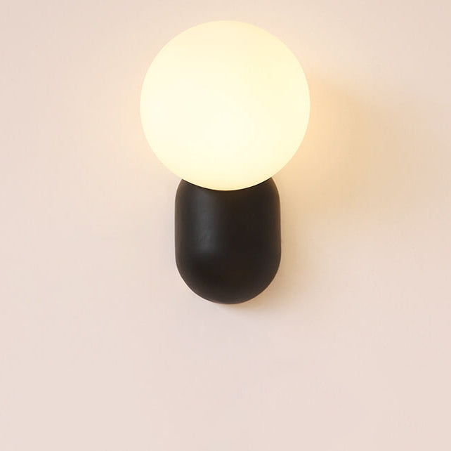 Contemporary Glass Globe Wall Light | 1-Light
