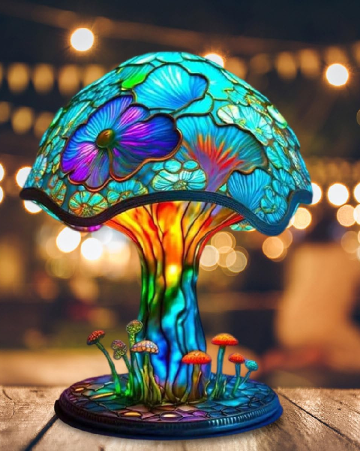 Vintage Mushroom Table Lamp LED 1-Light