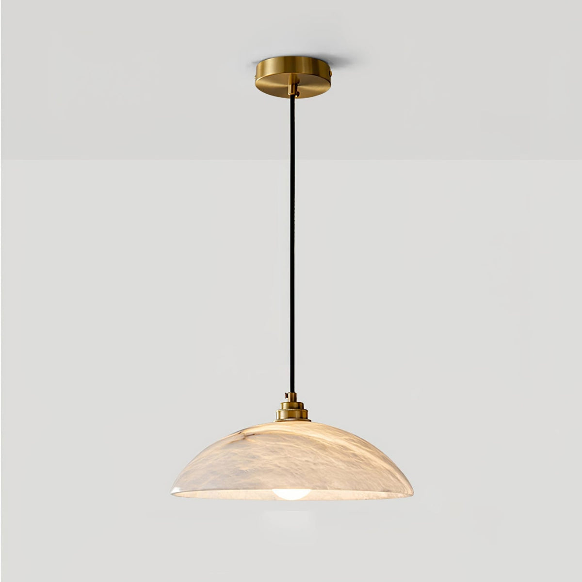 Modern Marble Copper Pendant Light 1-Light