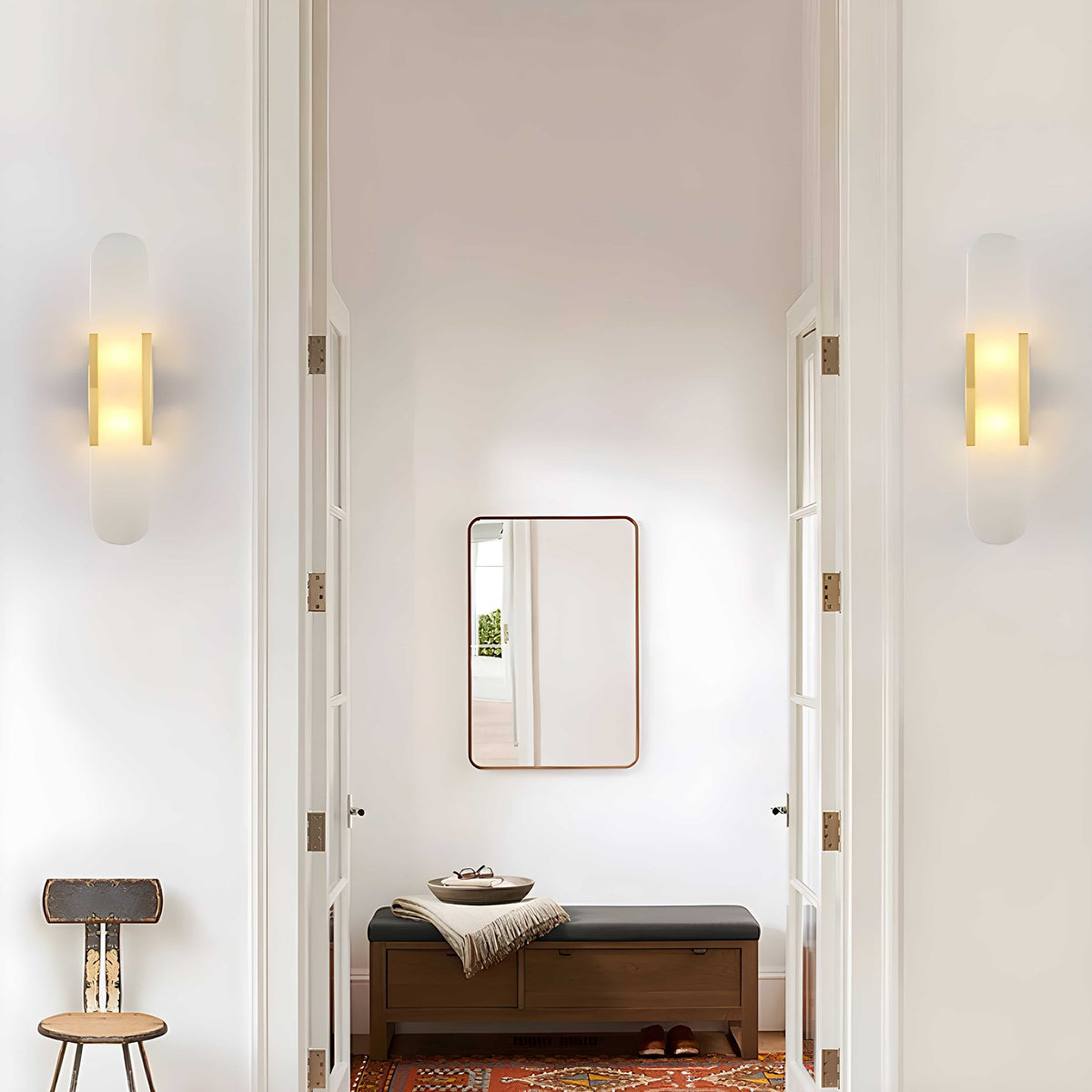 Scandinavian Alabaster Marble Wall Sconce LED 1-Light