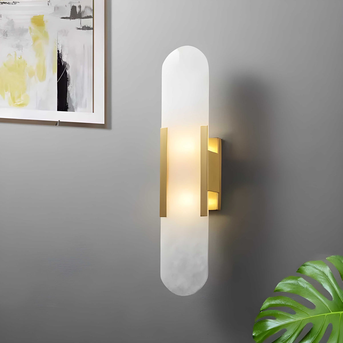 Scandinavian Alabaster Marble Wall Sconce LED 1-Light