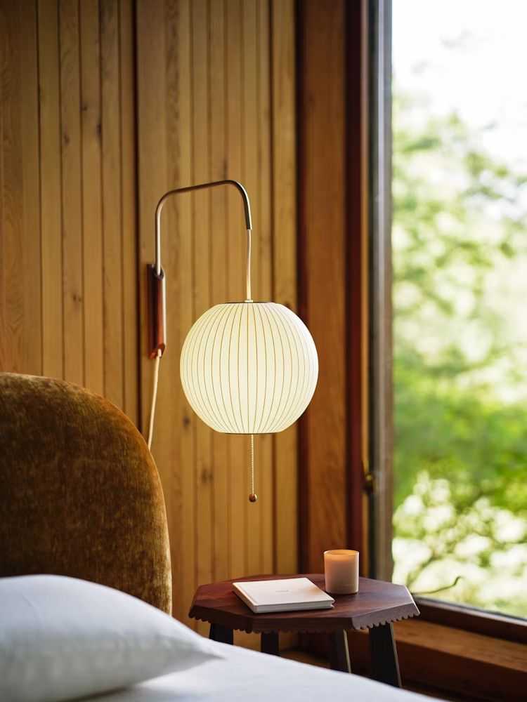 Contemporary Polymer Pull Chain Wall Light 1-Light