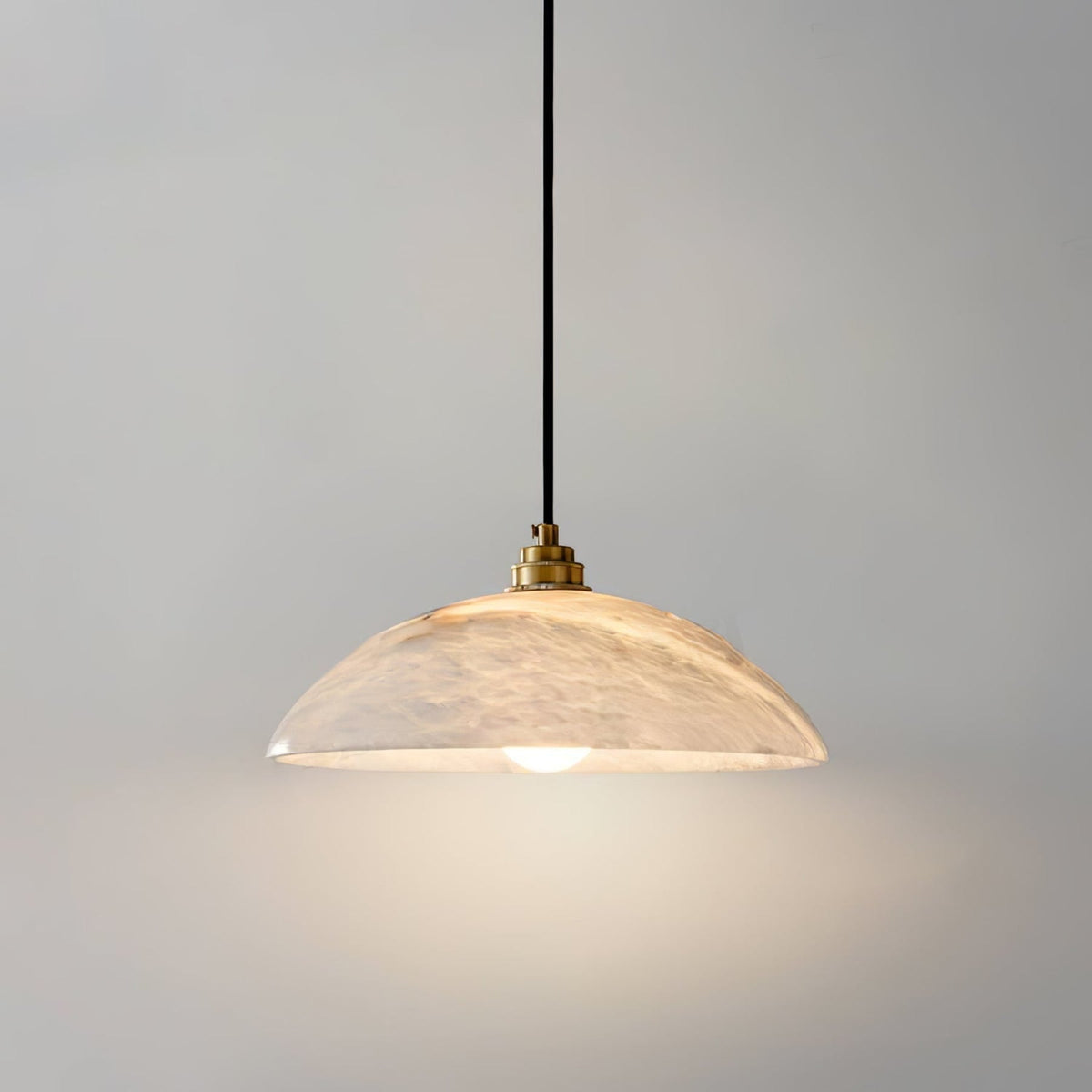 Modern Marble Copper Pendant Light 1-Light