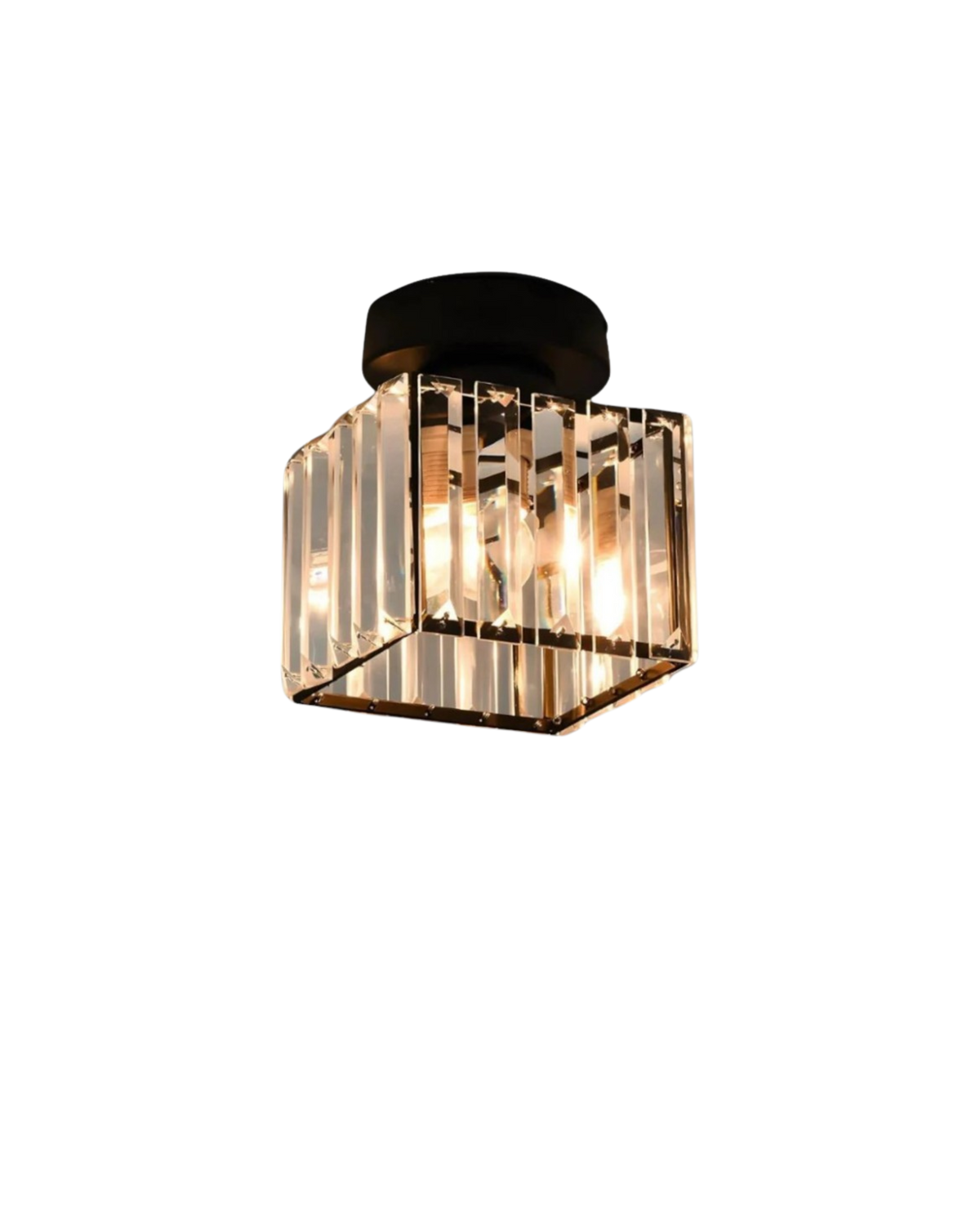 Contemporary Glass Square Ceiling Light 1-Light