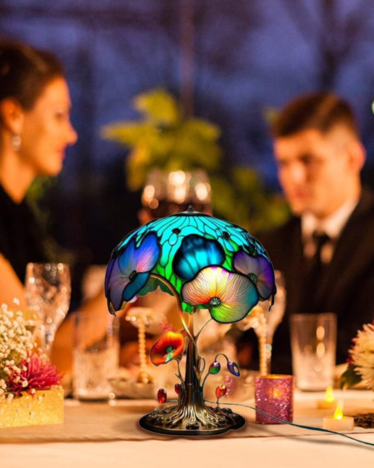 Vintage Mushroom Table Lamp LED 1-Light