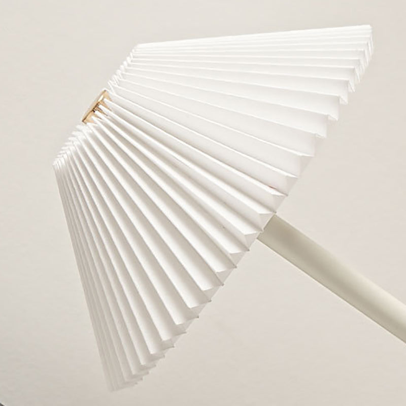 Nordic Brass Pleated Fabric Cone Table Light | 1-Light