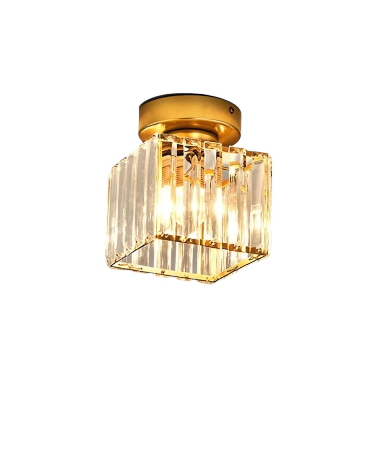 Contemporary Glass Square Ceiling Light 1-Light