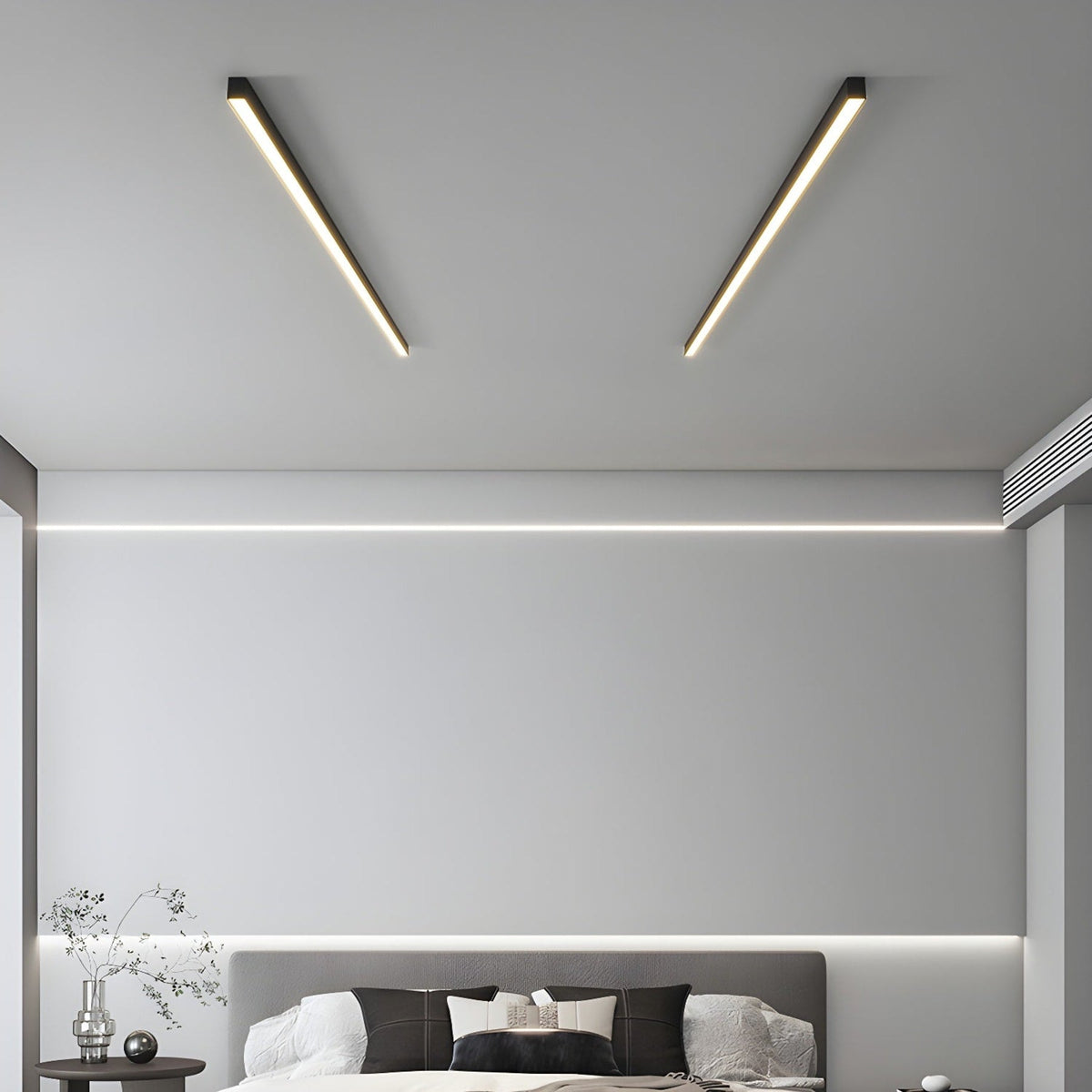 Minimalist Aluminium Linear Ceiling Light 1-Light