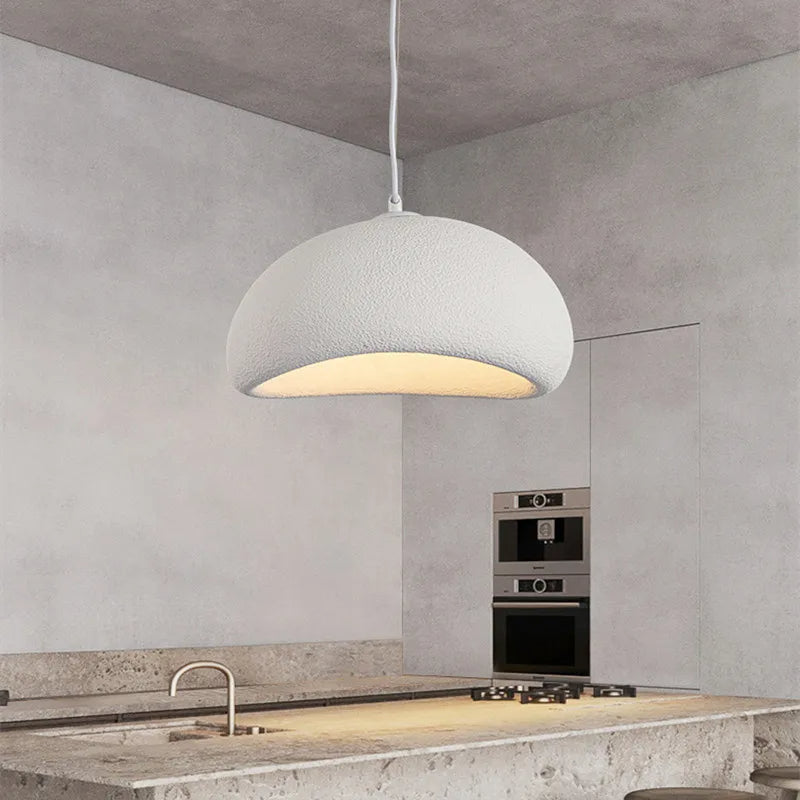 Wabi-Sabi Polystyrene Spherical Dome Pendant Light 1-Light
