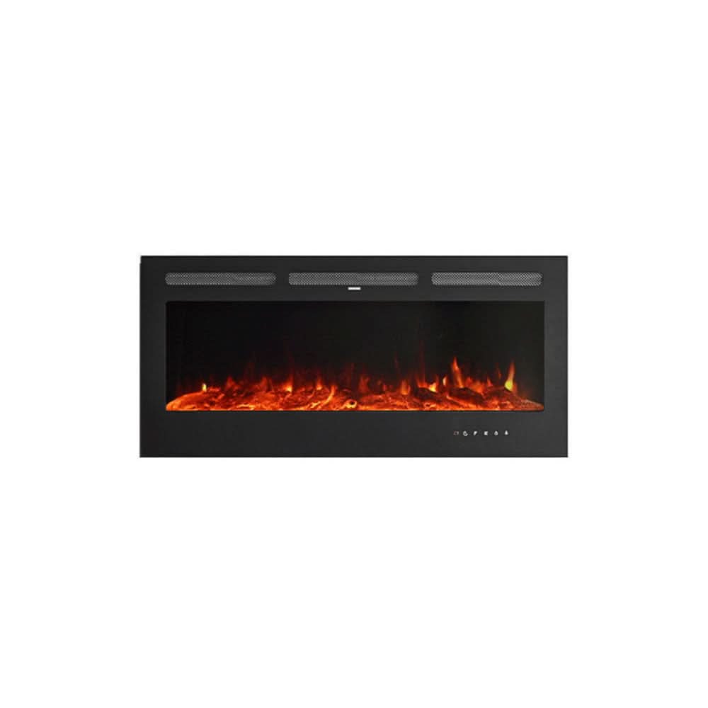 Recessed Media Wall Electric Fireplace 40/50/60/70/80 Inch – 12 Flame Colours & Remote Control 5120 BTU/h