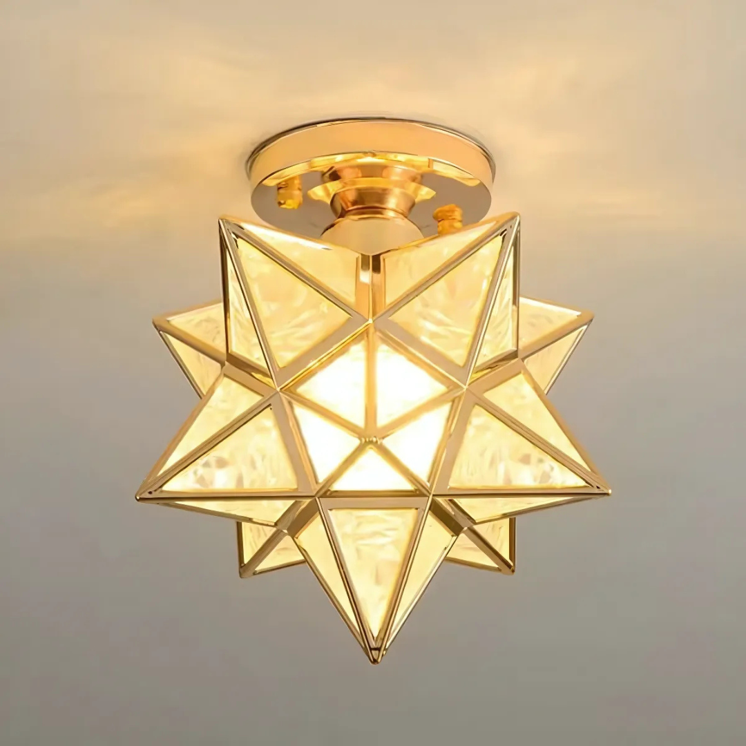 Contemporary Star-Shaped LED Ceiling Light – 1 Light