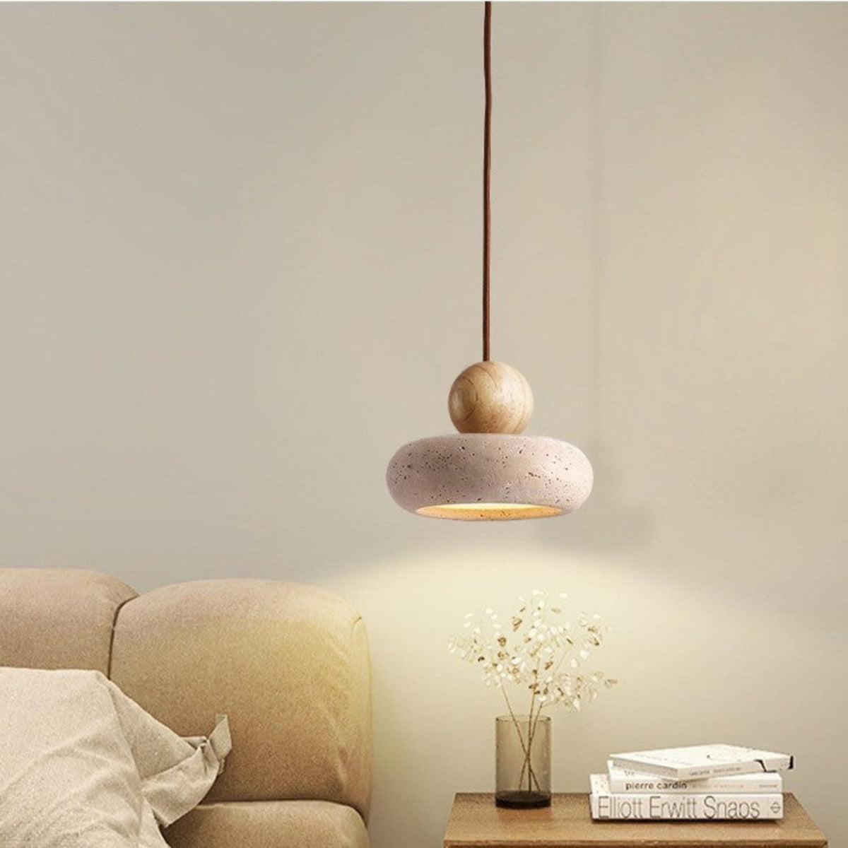 Modern Stone Pendant Light 1-Light