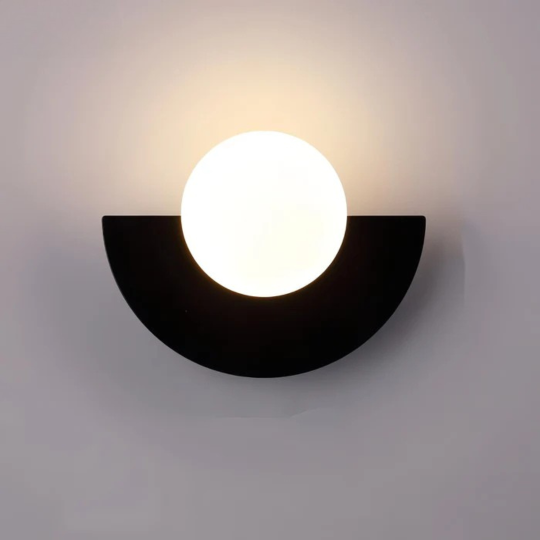 Contemporary Minimalist Glass Globe Wall Sconce LED 1-Light