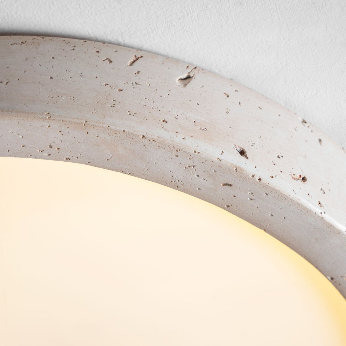 Modern Travertine Slim Profile Ceiling Light 1-Light