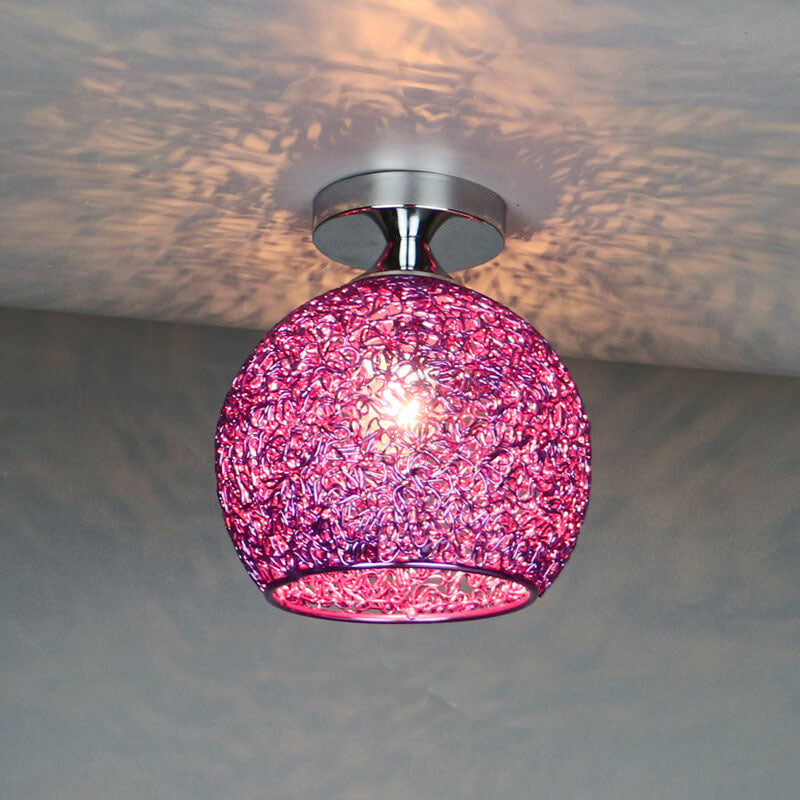 Modern Textured Dome Semi-Flush Ceiling Light | LED 1-Light