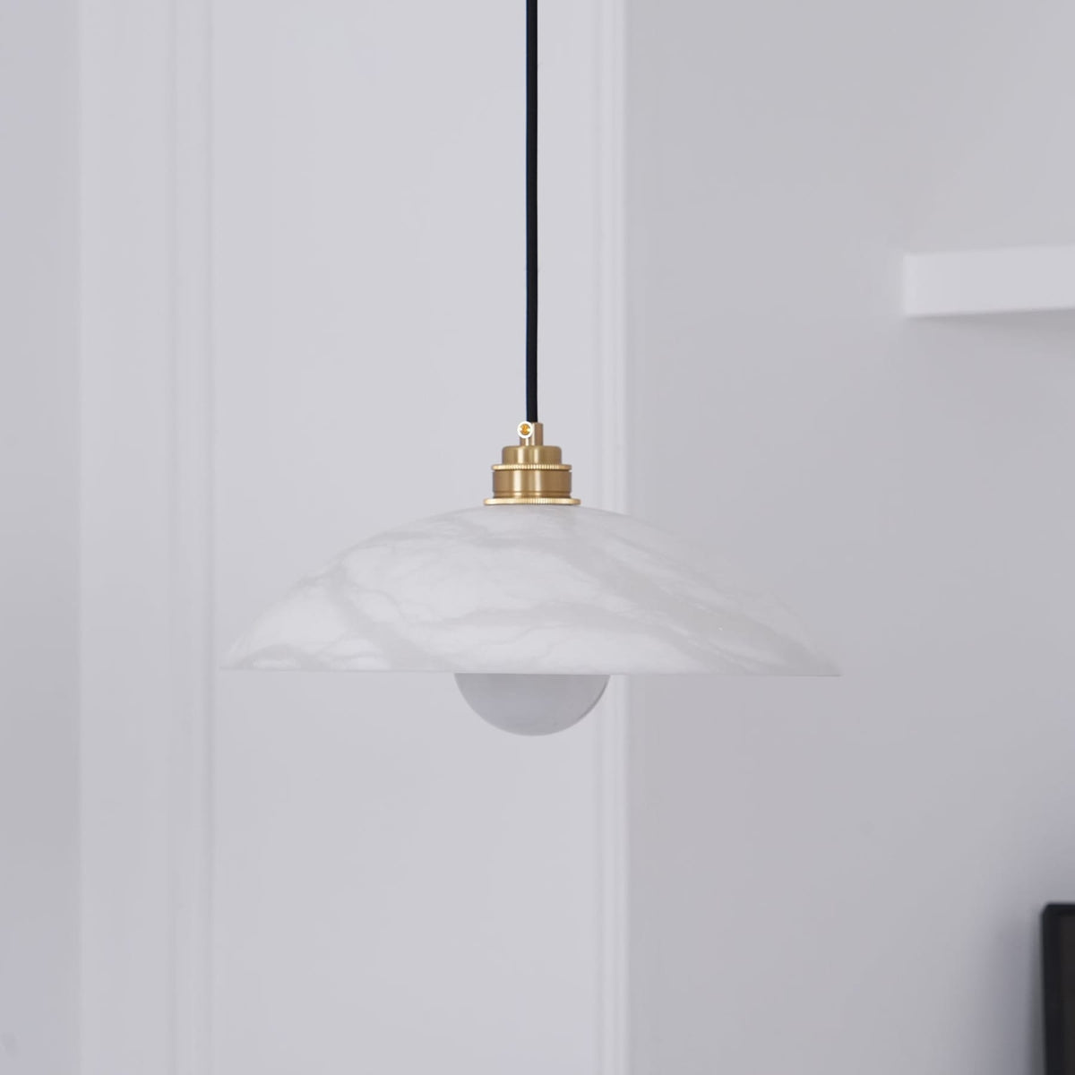 Modern Marble Copper Pendant Light 1-Light