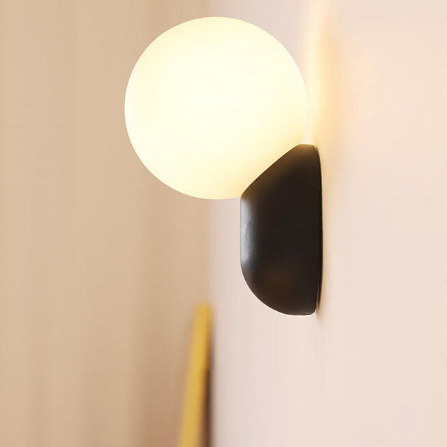 Contemporary Glass Globe Wall Light | 1-Light