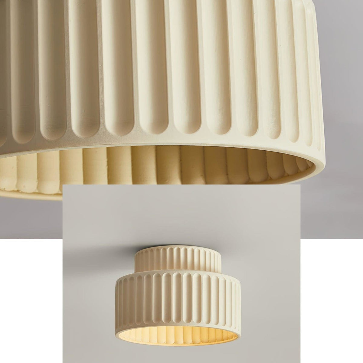 Modern Resin Semi-Flush Ceiling Light 1-Light