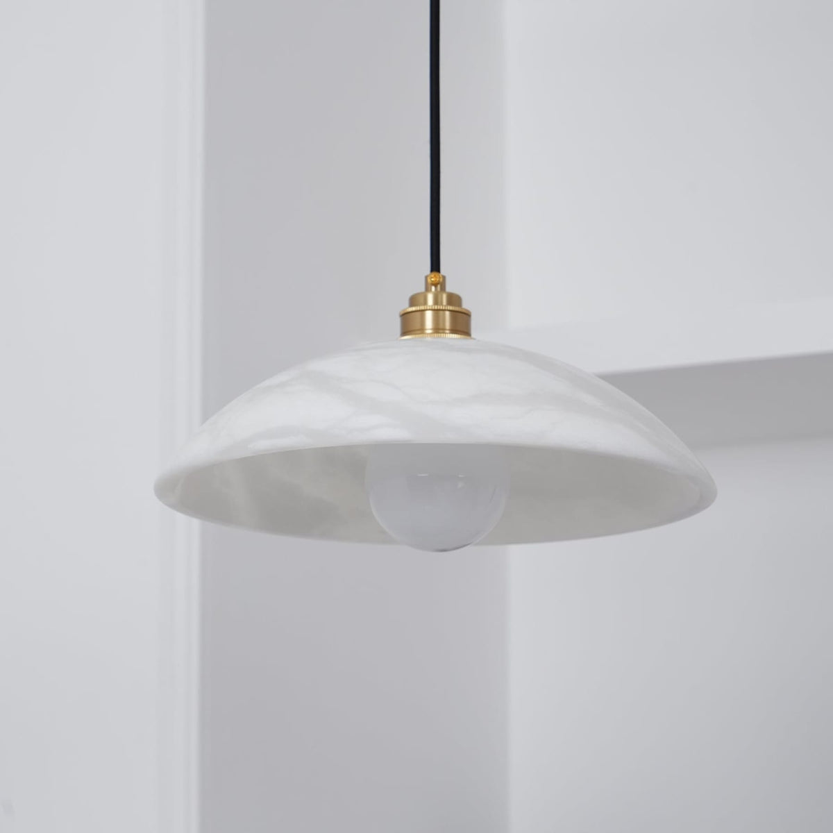 Modern Marble Copper Pendant Light 1-Light