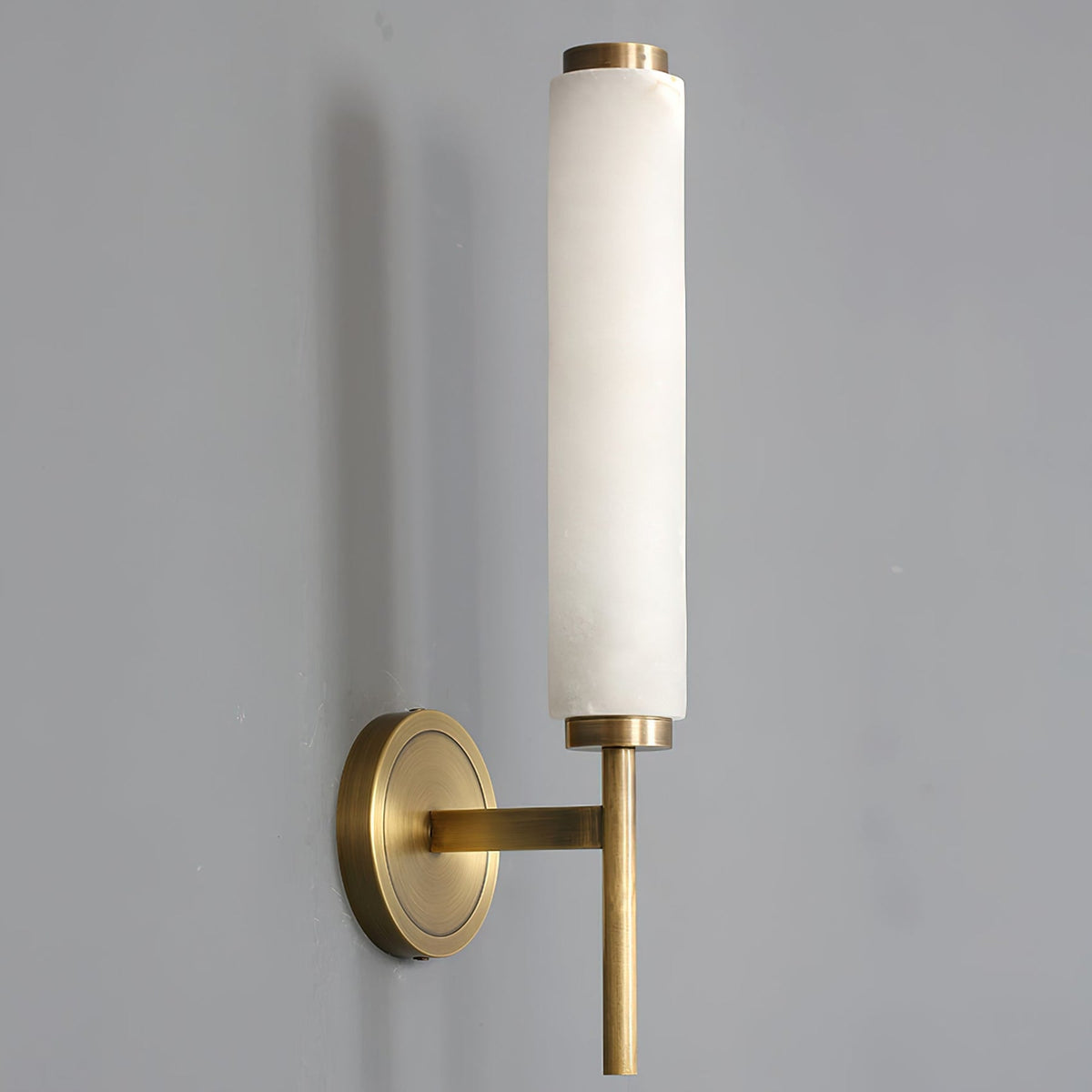 Modern Metal Faux Alabaster Wall Light