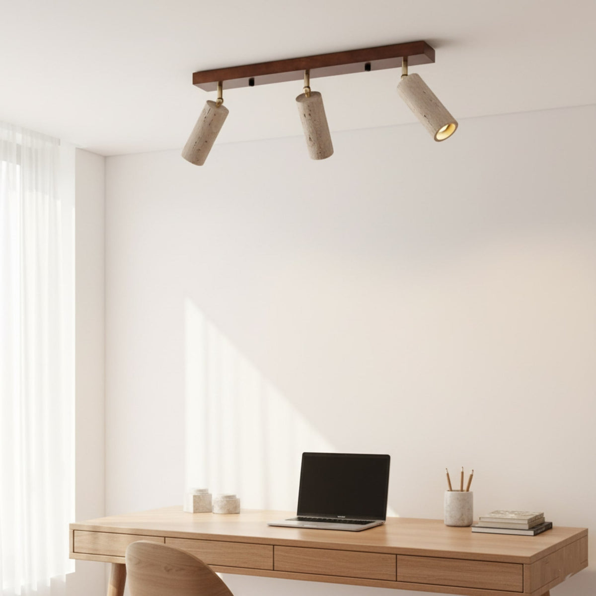 Modern Stone White Ceiling Light 1-Light