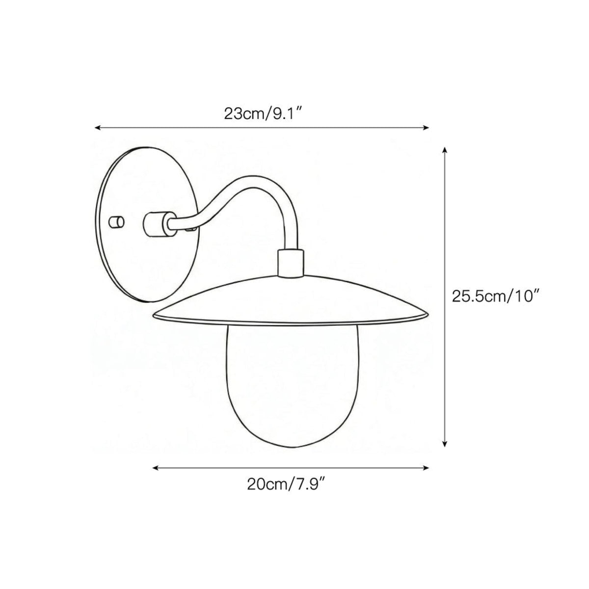Modern Iron Brass Wall Light 1-Light