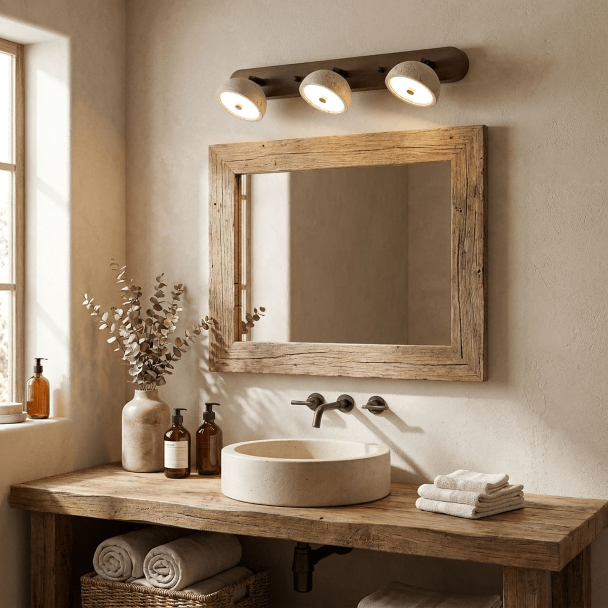 Modern Travertine Wall Light 1-Light