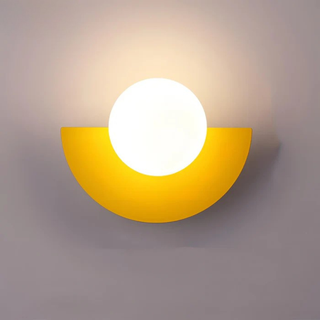 Contemporary Minimalist Glass Globe Wall Sconce LED 1-Light