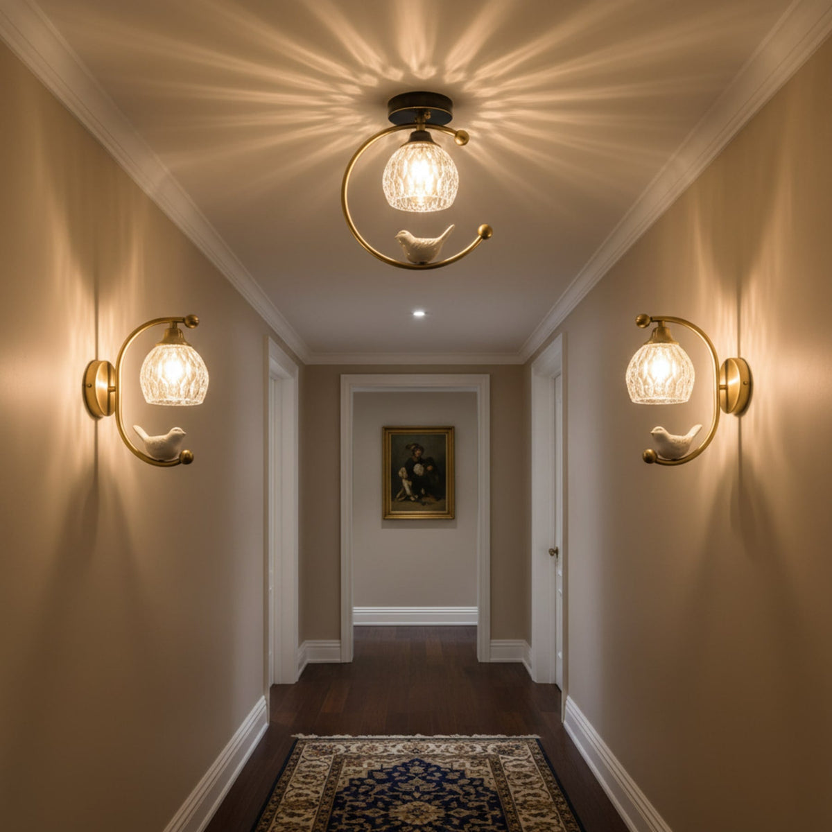 Modern Brass Solid Flush Ceiling Light 1-Light