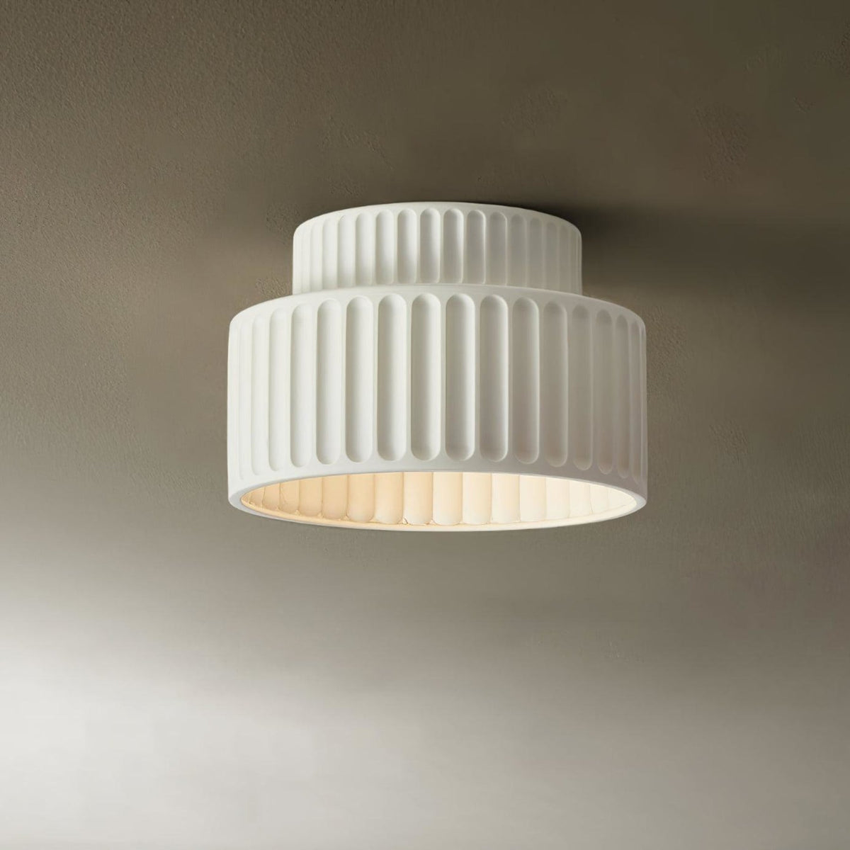 Modern Resin Semi-Flush Ceiling Light 1-Light