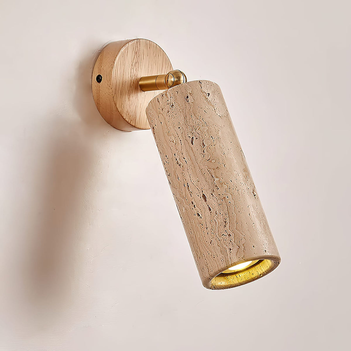 Modern Travertine Ø6.5 Wall Light 1-Light