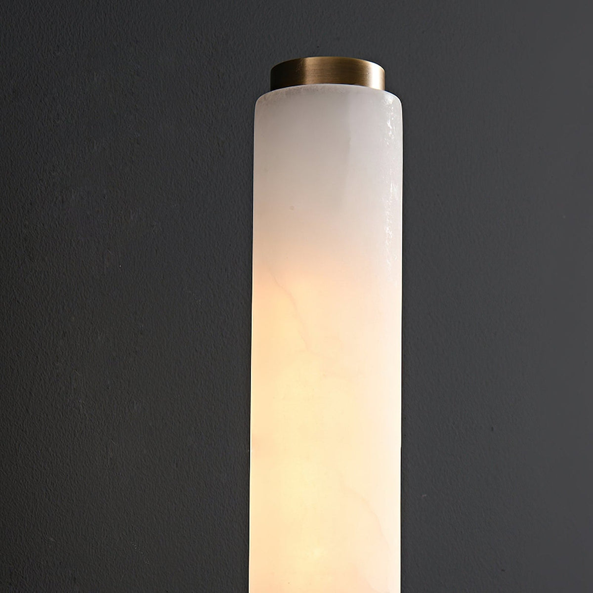 Modern Metal Faux Alabaster Wall Light