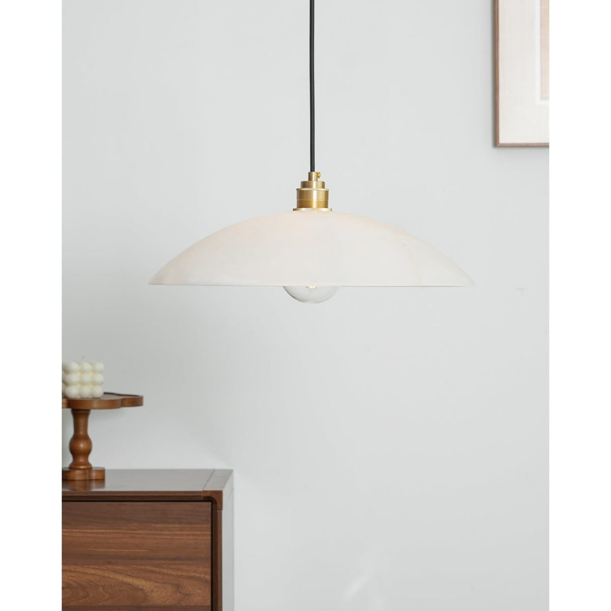 Modern Marble Copper Pendant Light 1-Light