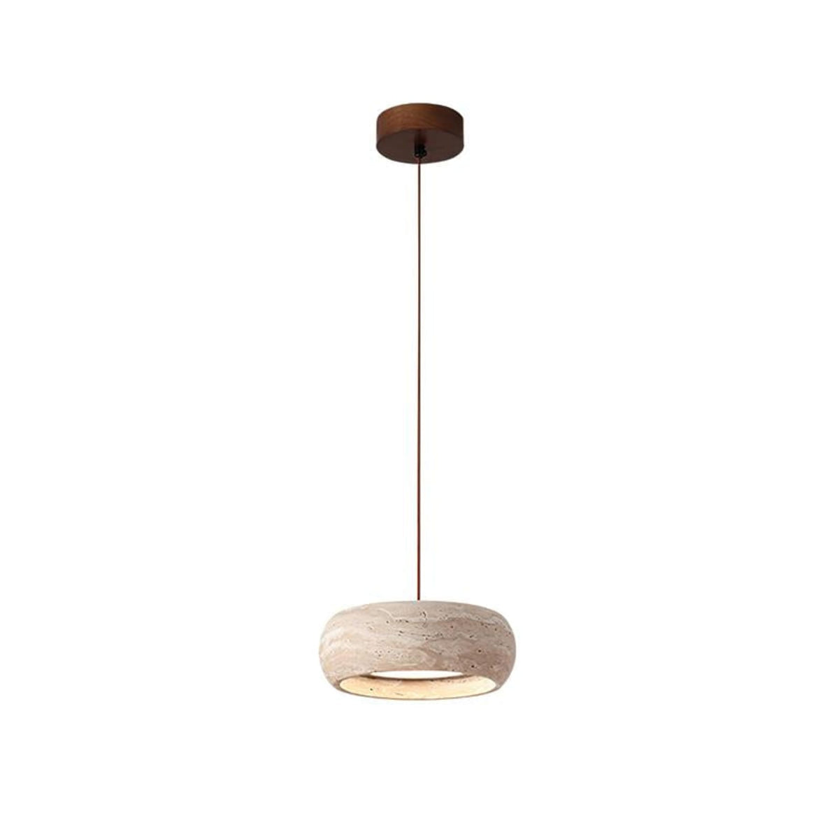 Modern Travertine Dimmable Remote Pendant Light