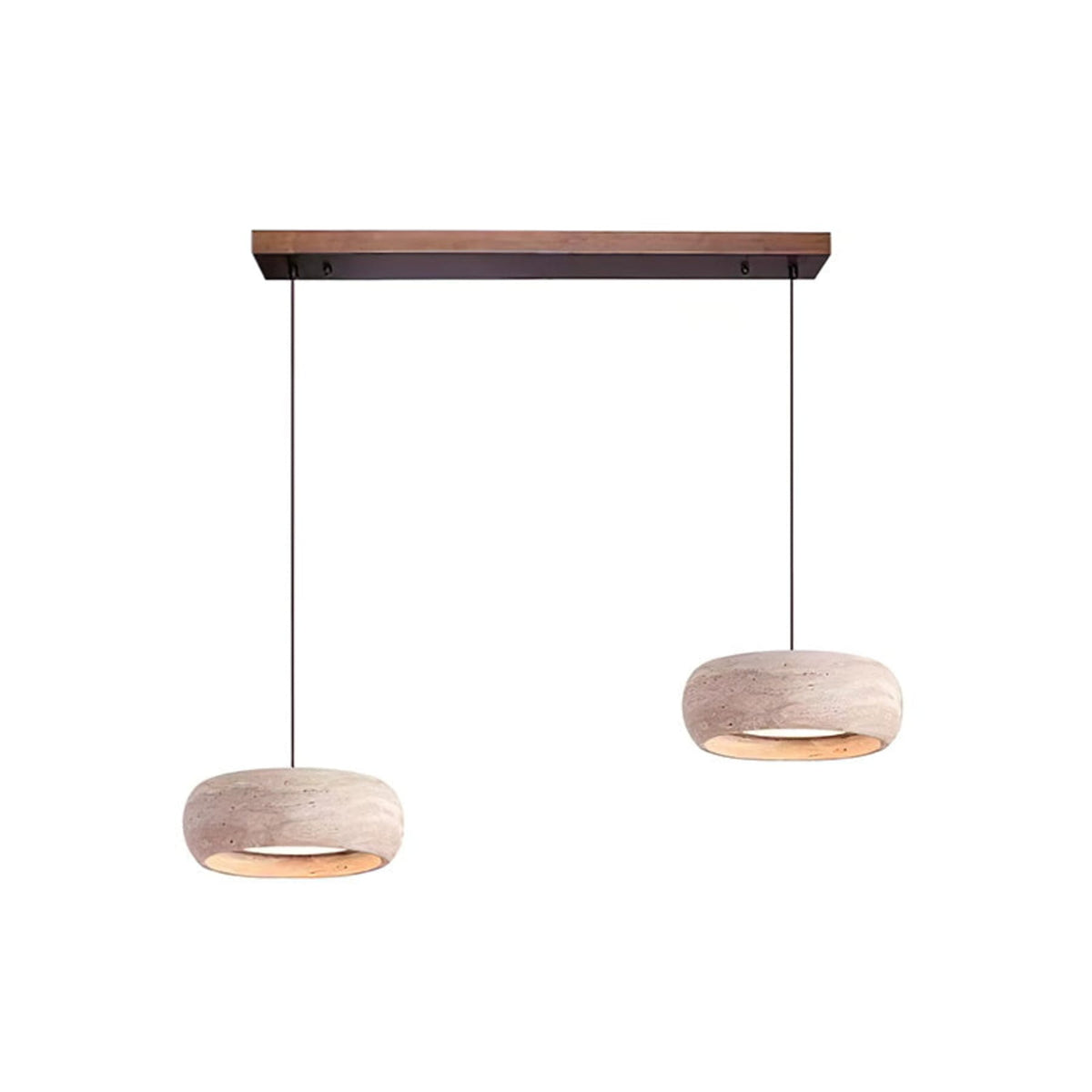 Modern Travertine Dimmable Remote Pendant Light